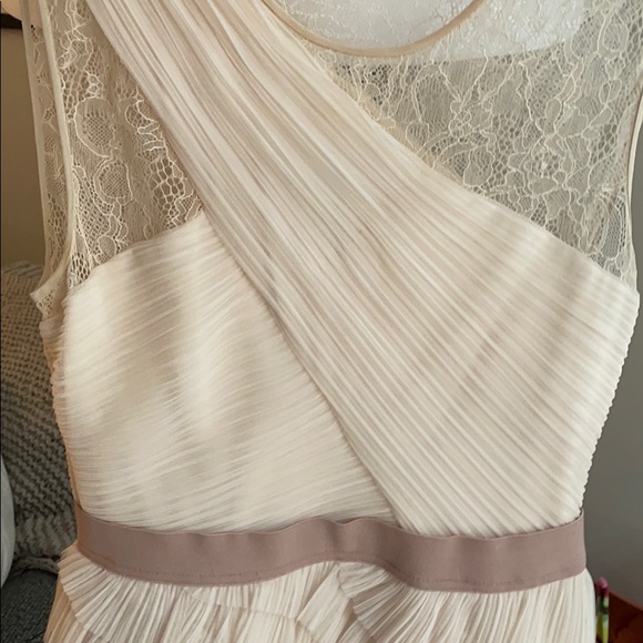 BCBG Lace and Tulle Tiered Dress Bridal Wedding Shower Dress Off White Size 4 - Picture 10 of 16